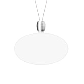 White LED Oval Pendant Necklace
